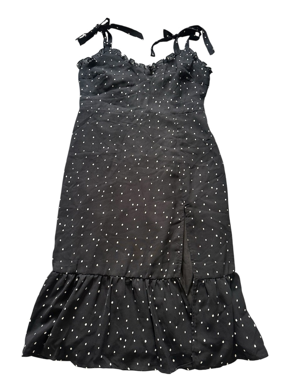Minx & Moss retro black and white dot dress women's size 12 EUC